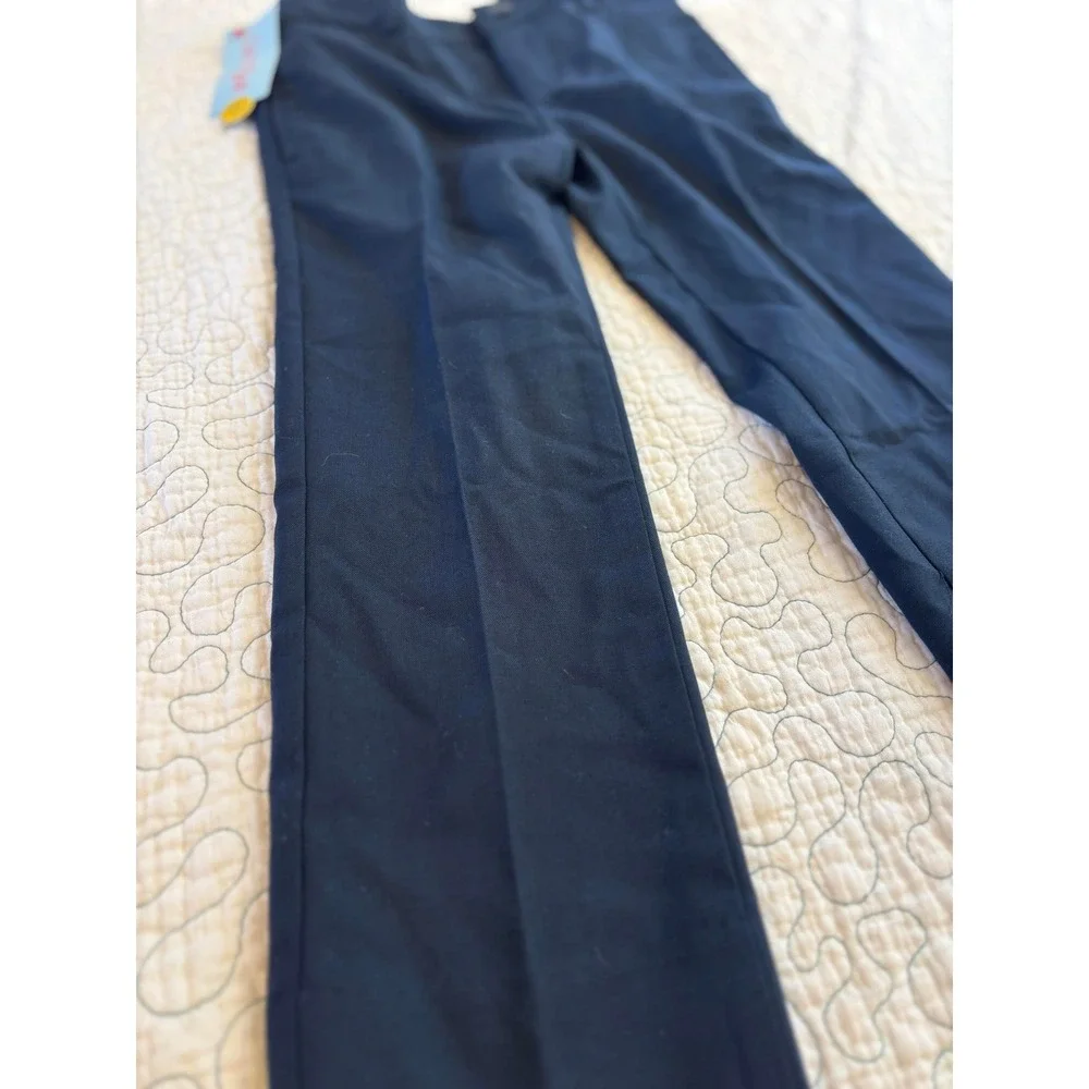 Cat & Jack Boys Navy Blue Chino Dress Pants Size 4 Flat Front - Picture 2 of 7